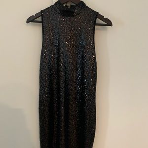 Kensie sequin black dress small
